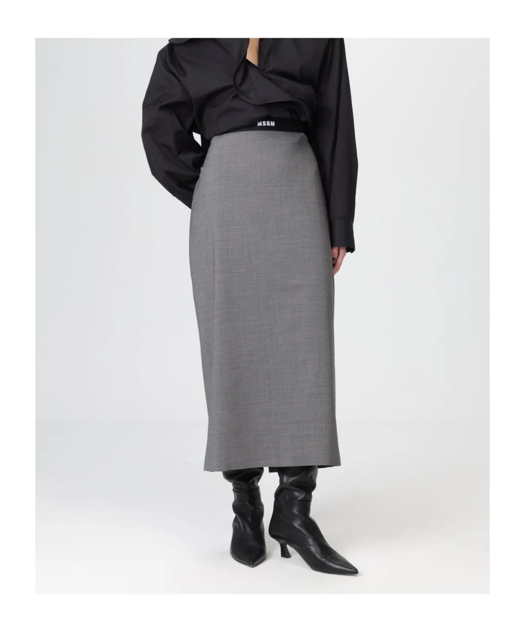 Msgm Elastic Band Pencil Skirt