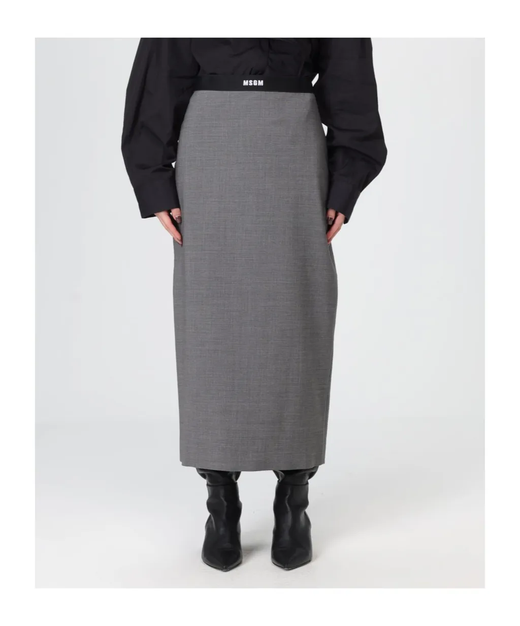 Msgm Elastic Band Pencil Skirt