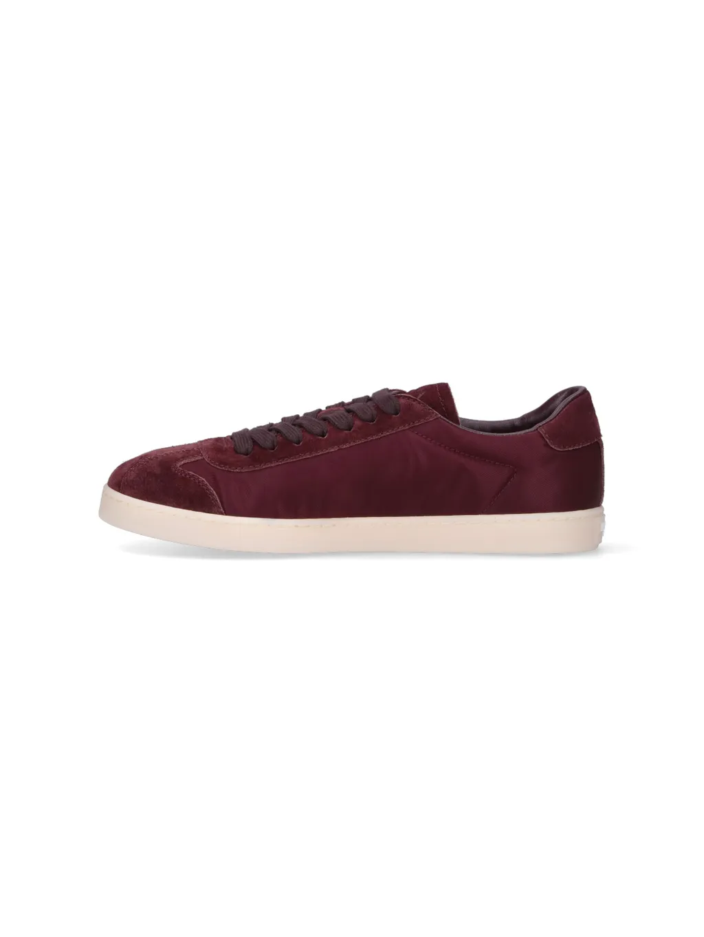 Black Fabric And Suede Sneakers