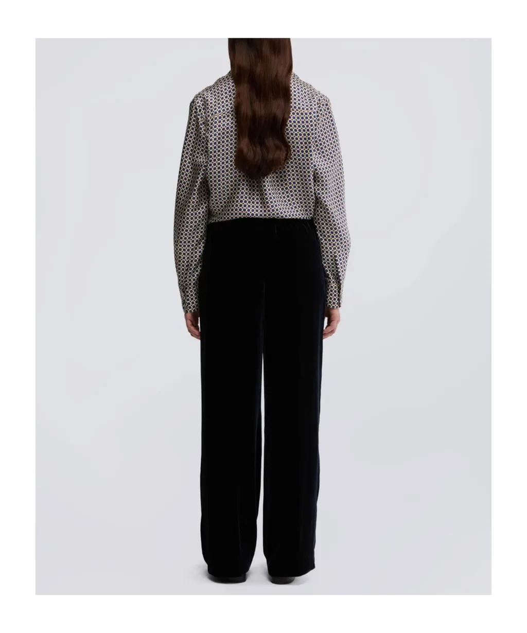 Velvet-Effect Trousers