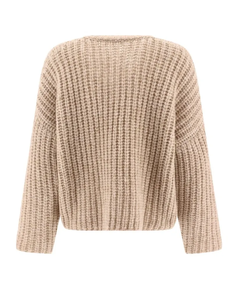 Ribbed V-Neck Sweater
