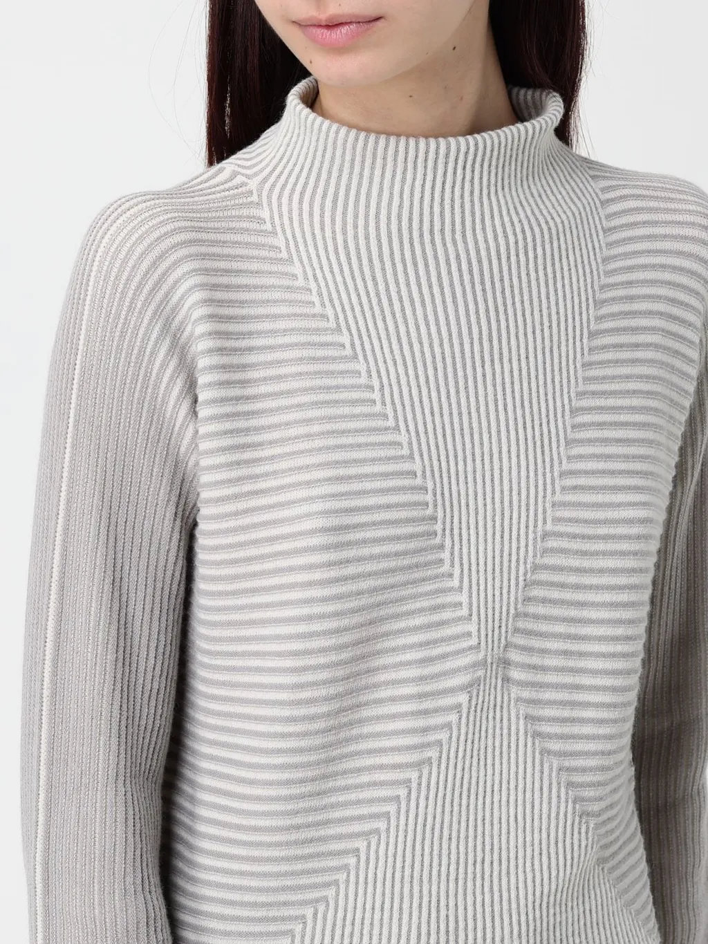 Striped Roll-Neck Sweater