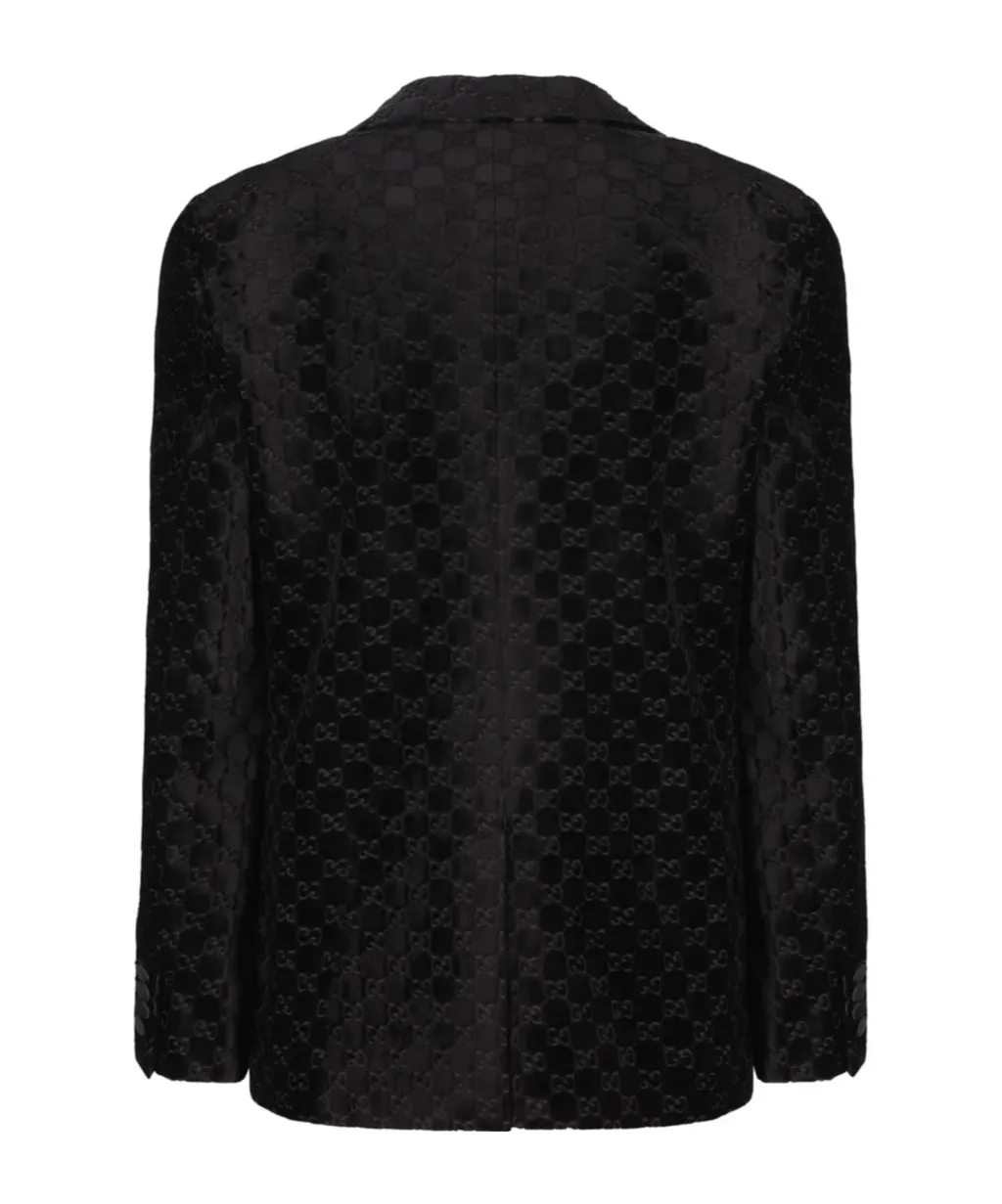 Gucci Gg Patterned Single Breasted Jacket