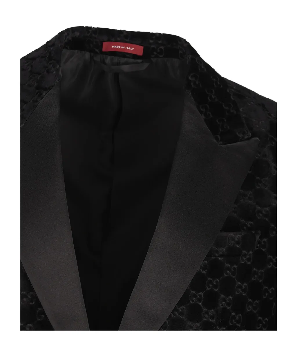 Gucci Gg Patterned Single Breasted Jacket