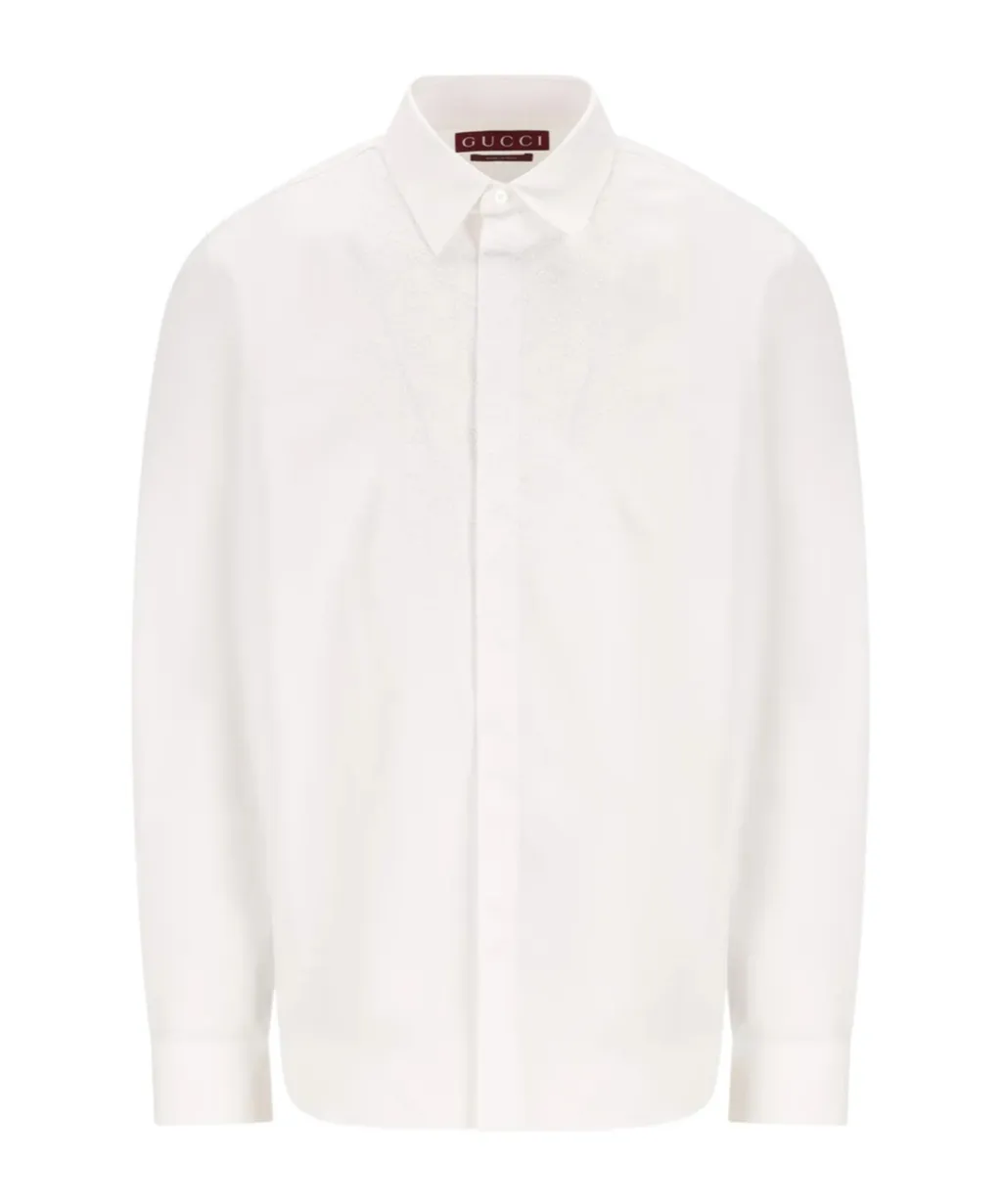 Gucci Collared Long-Sleeve Shirt