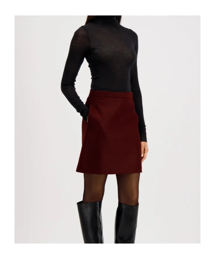 Mini Skirt Light Pressed Wool