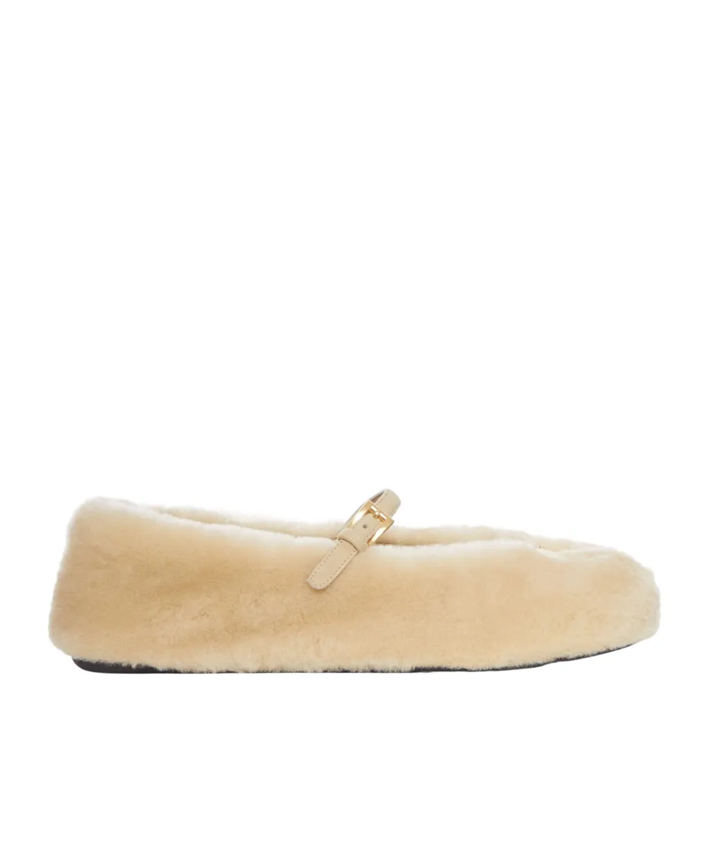 Shearling Ballet Flats