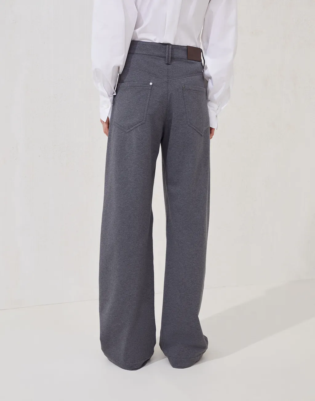Brunello Cucinelli High Waisted Straight Leg Trousers