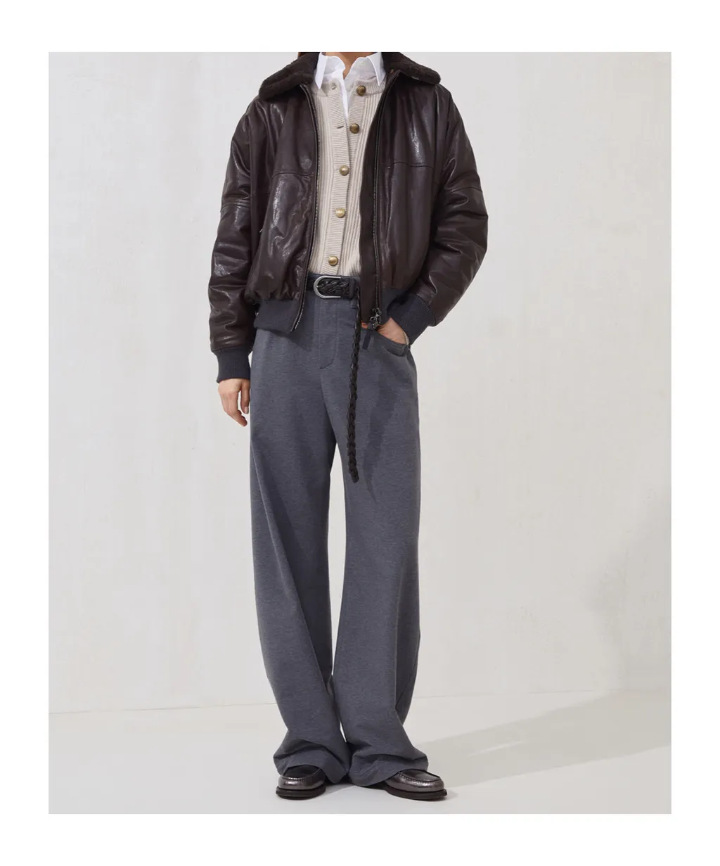 Brunello Cucinelli High Waisted Straight Leg Trousers