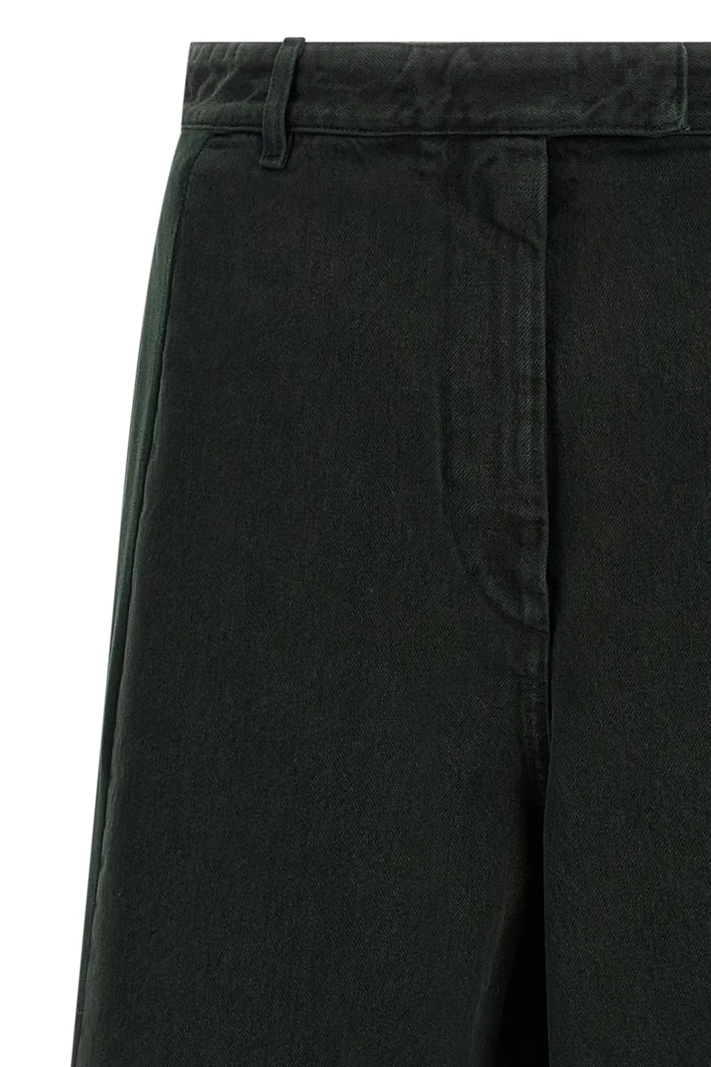 Dries Van Noten Wide-Leg Velvet Insert Jeans