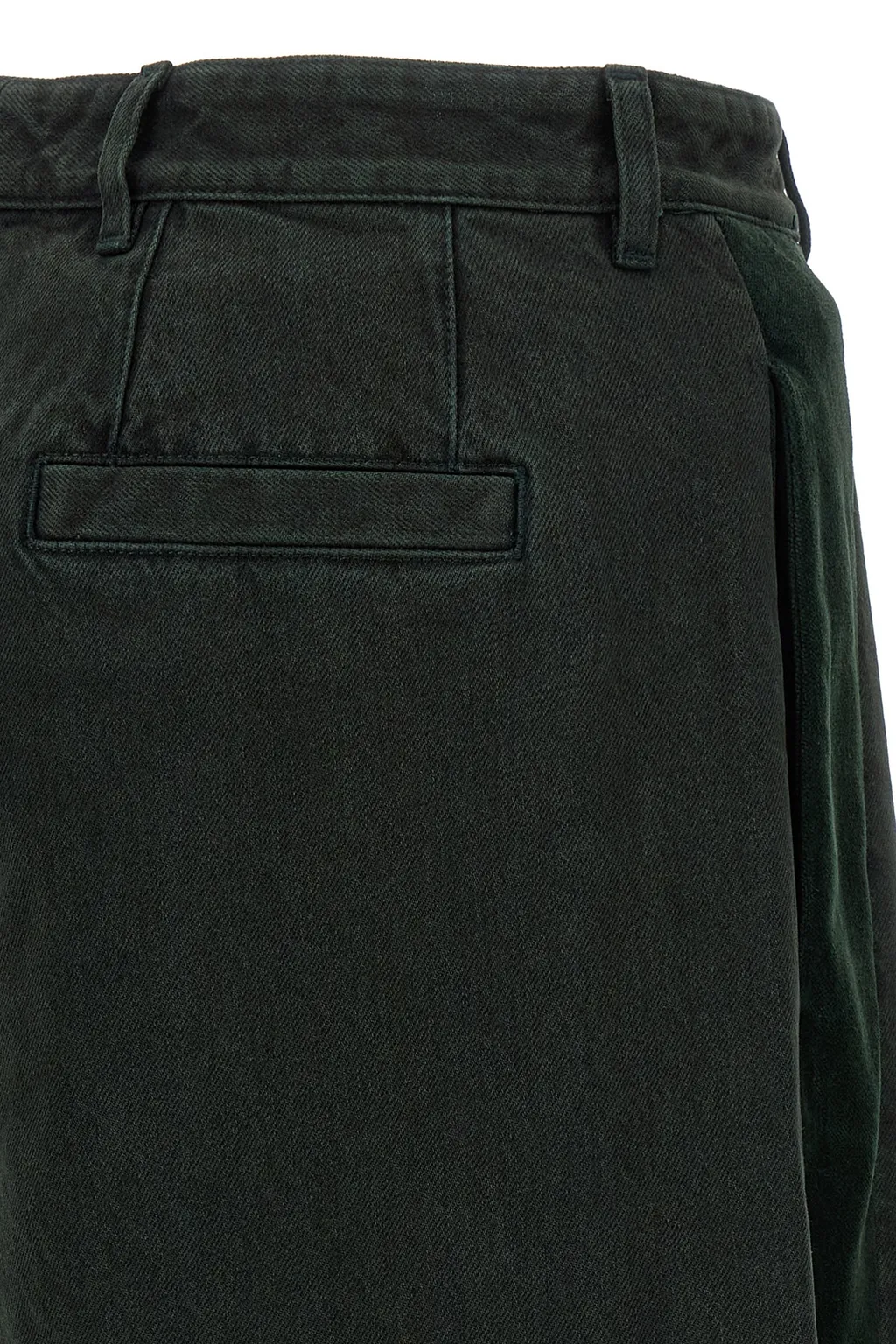 Dries Van Noten Wide-Leg Velvet Insert Jeans
