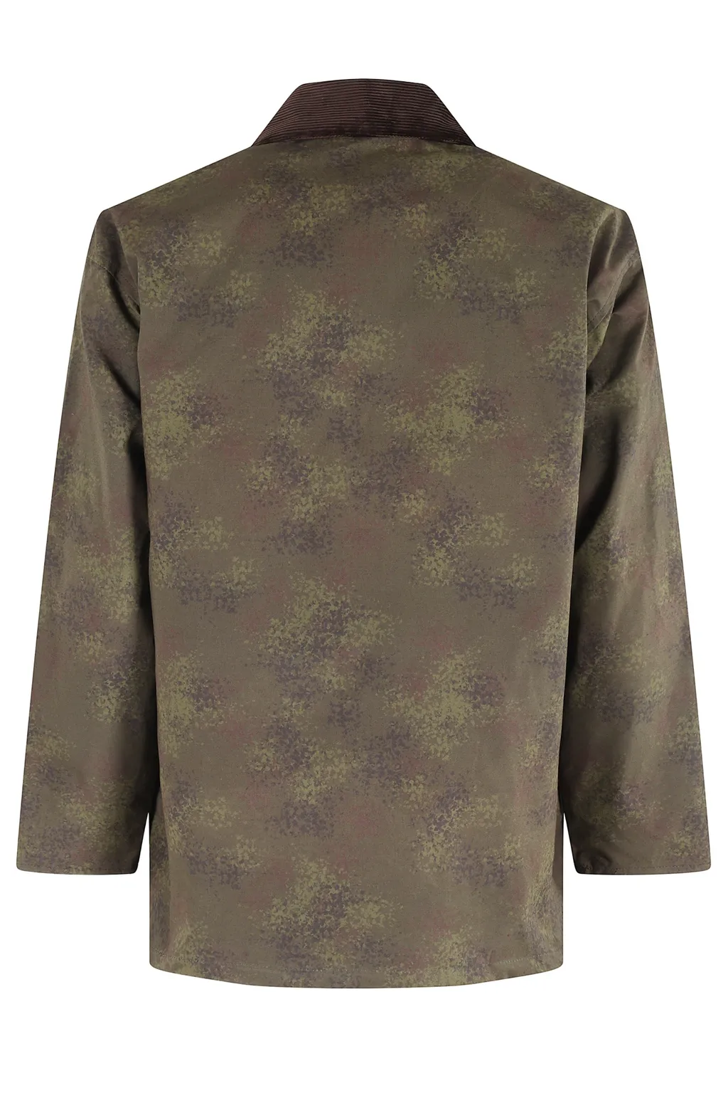 Corduroy-Collar Camouflage Jacket