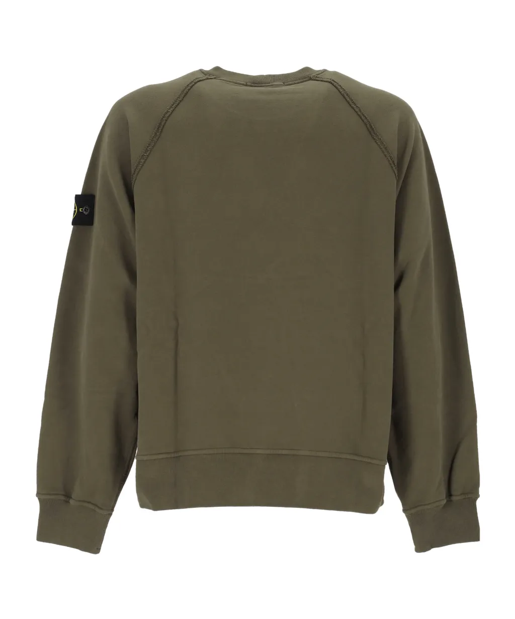 Stone Island Logo Patch Crewneck Sweatshirt