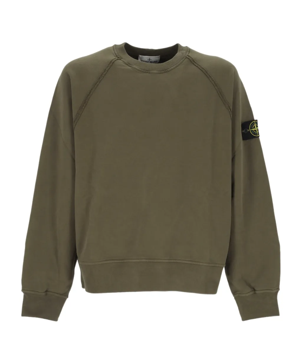 Stone Island Logo Patch Crewneck Sweatshirt