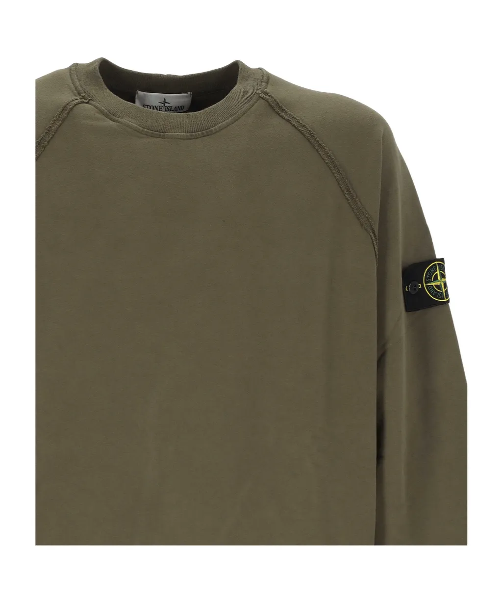 Stone Island Logo Patch Crewneck Sweatshirt