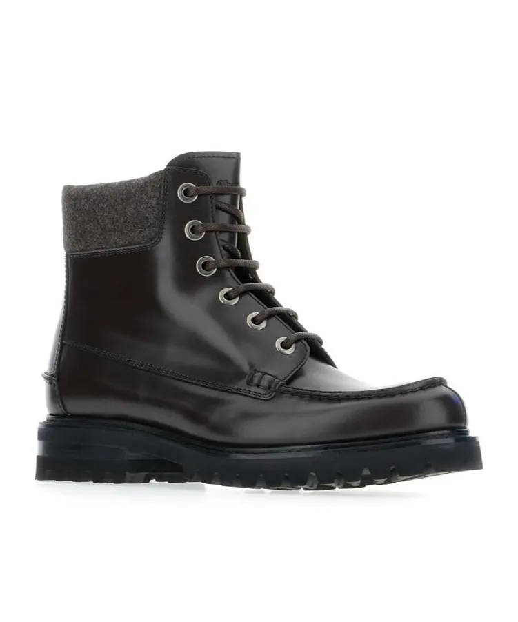 Padstow Leather Lace-Up Boots