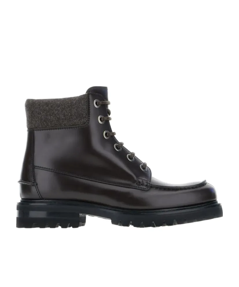 Padstow Leather Lace-Up Boots