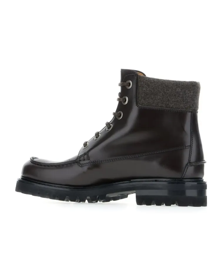 Padstow Leather Lace-Up Boots