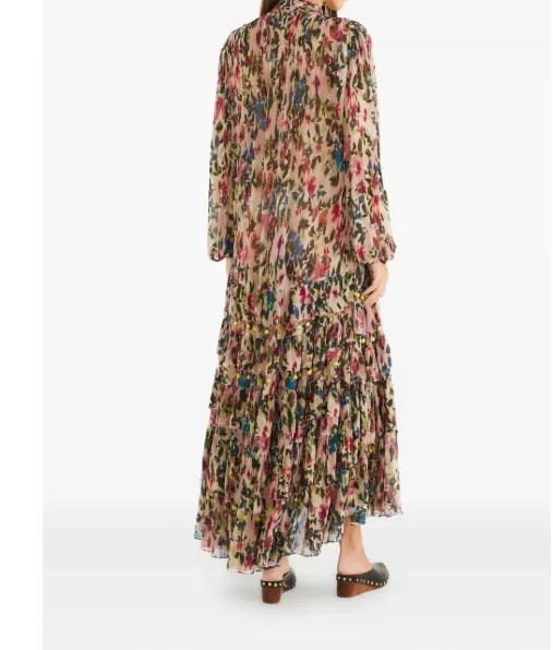 Ruffled Floral Maxi Dress