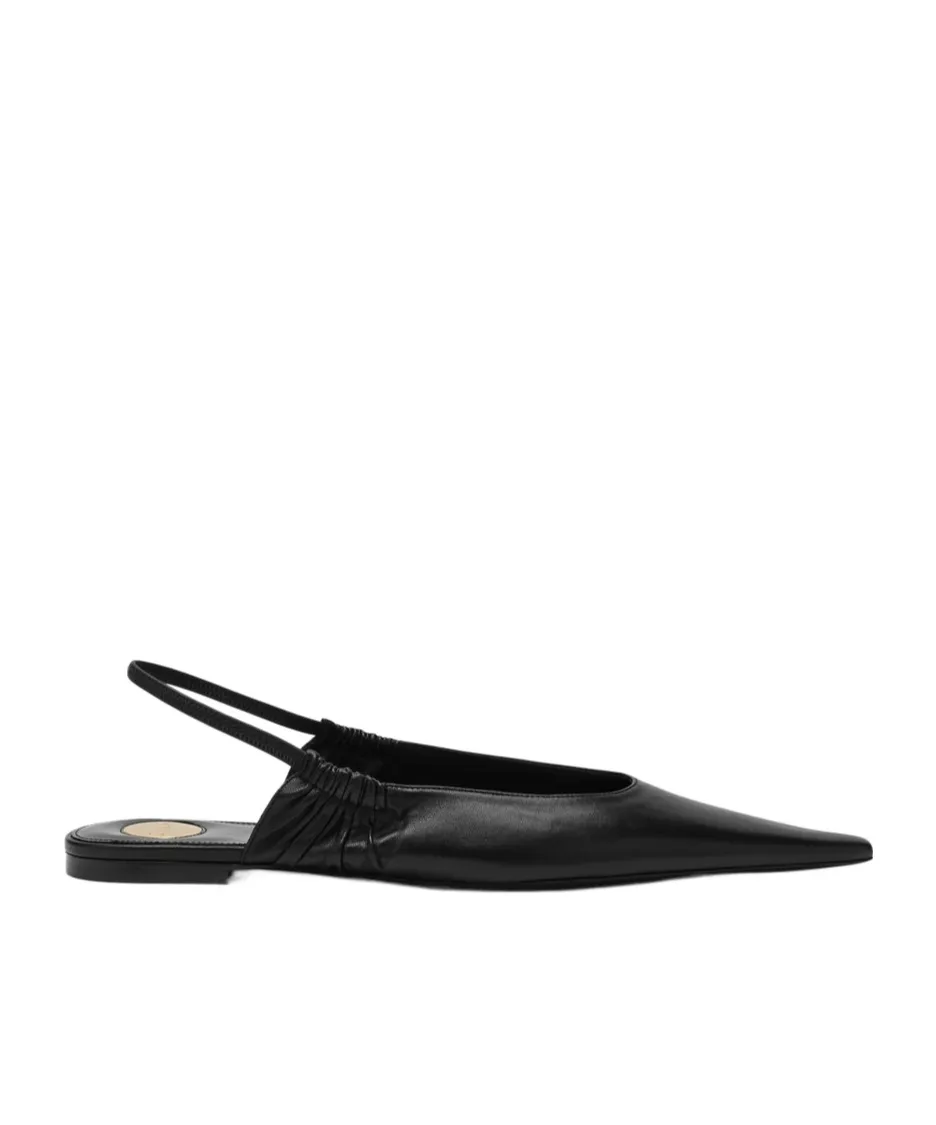 Saint Laurent Biarritz Pointed Toe Slingback Ballet Flats