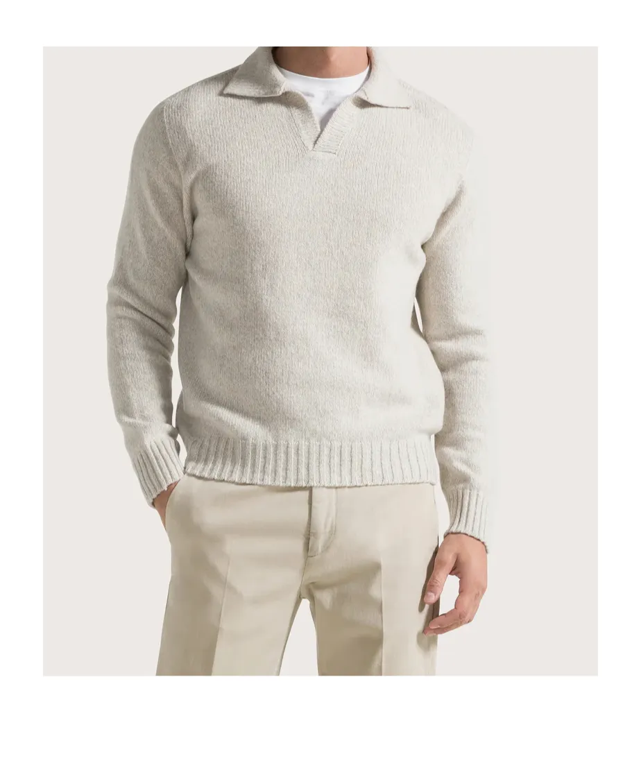 Twisted Blended Wool Polo Shirt