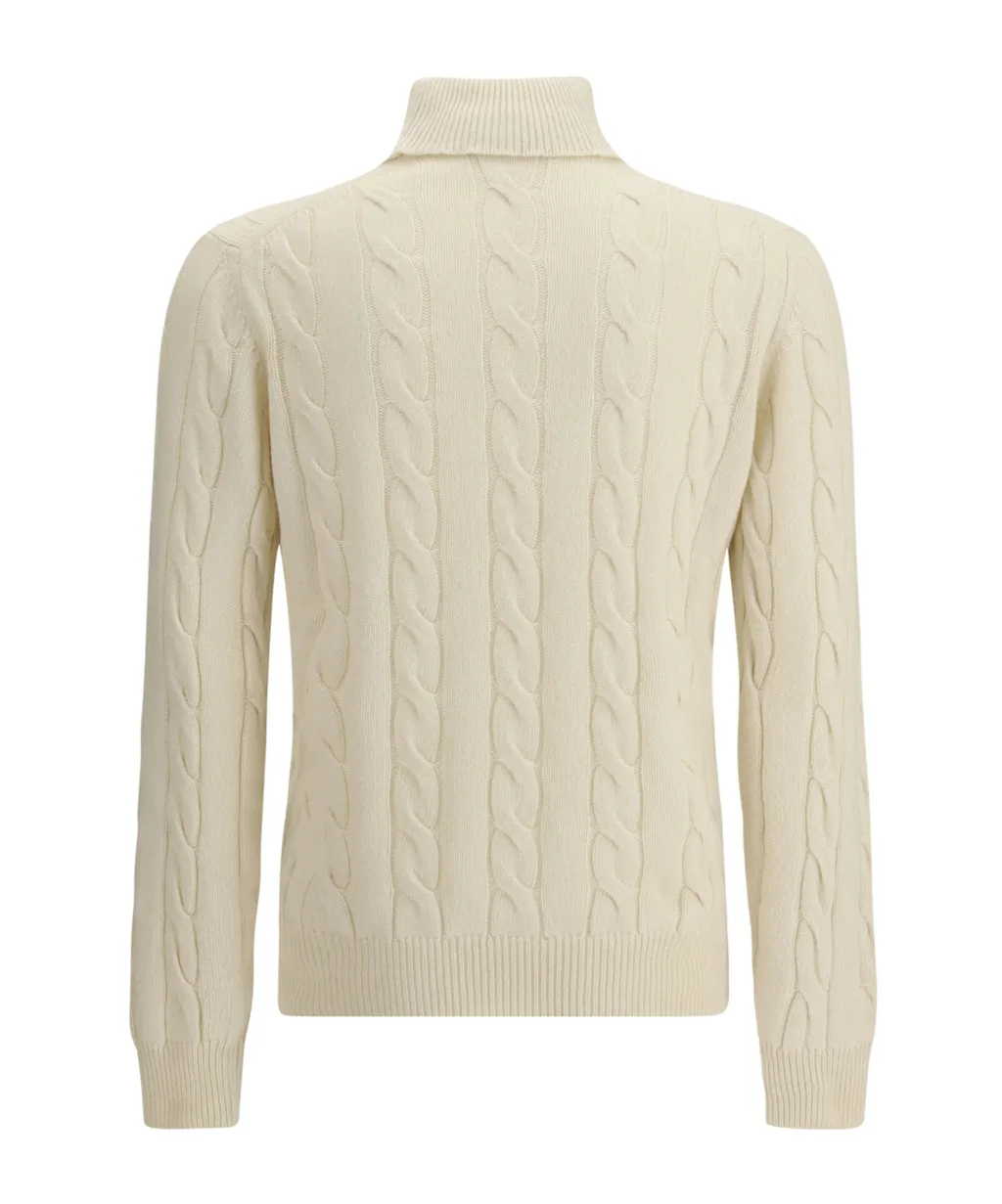 Aragona Cashmere Braided Turtleneck Knitwear