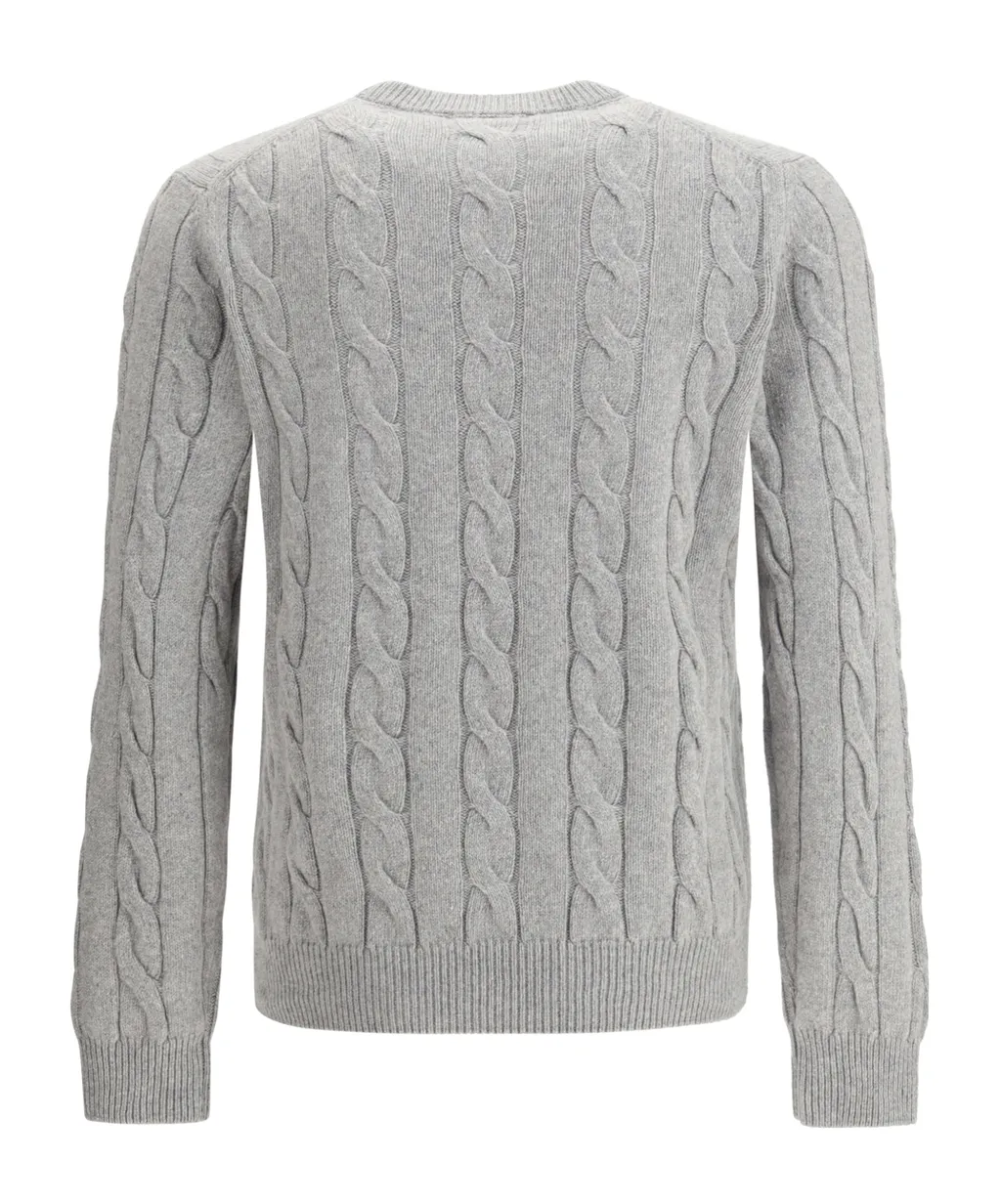 Aragona Cashmere Braided Crewneck Knitwear