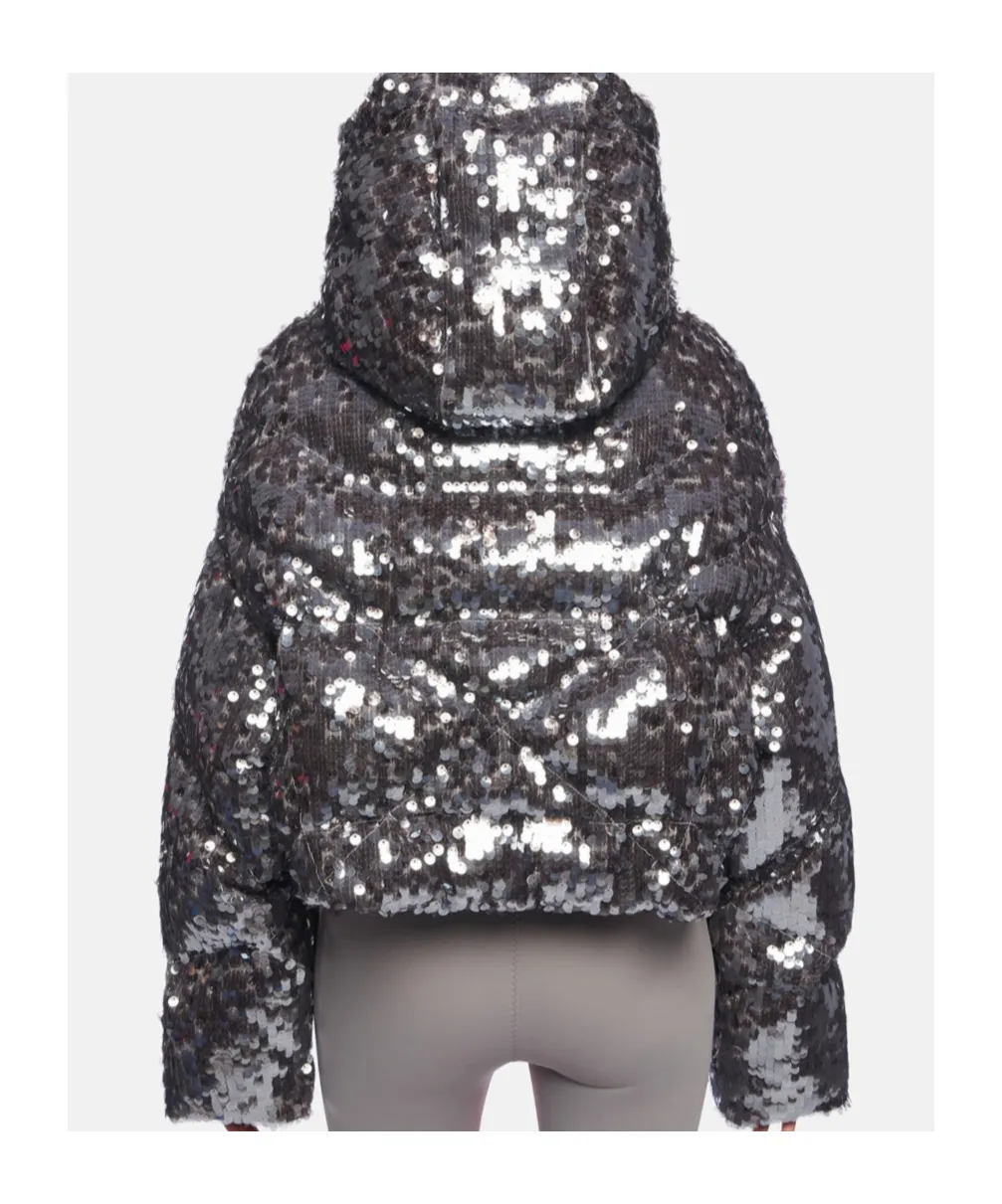 Crop Iconic Milano In Macro Sequins Silver