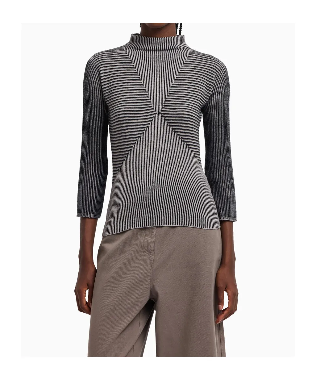 Emporio Armani Damier Long Sleeved Jumper