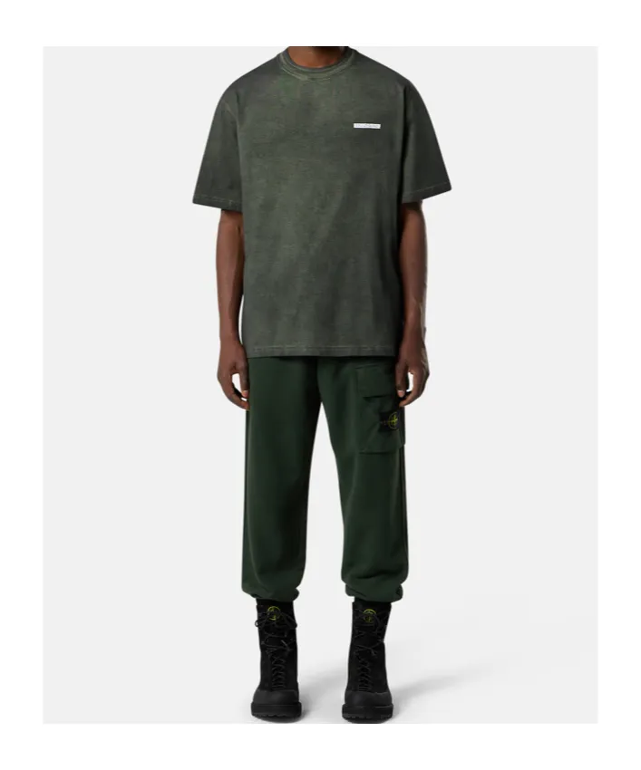 Stone Island Logo Printed Crewneck T-Shirt