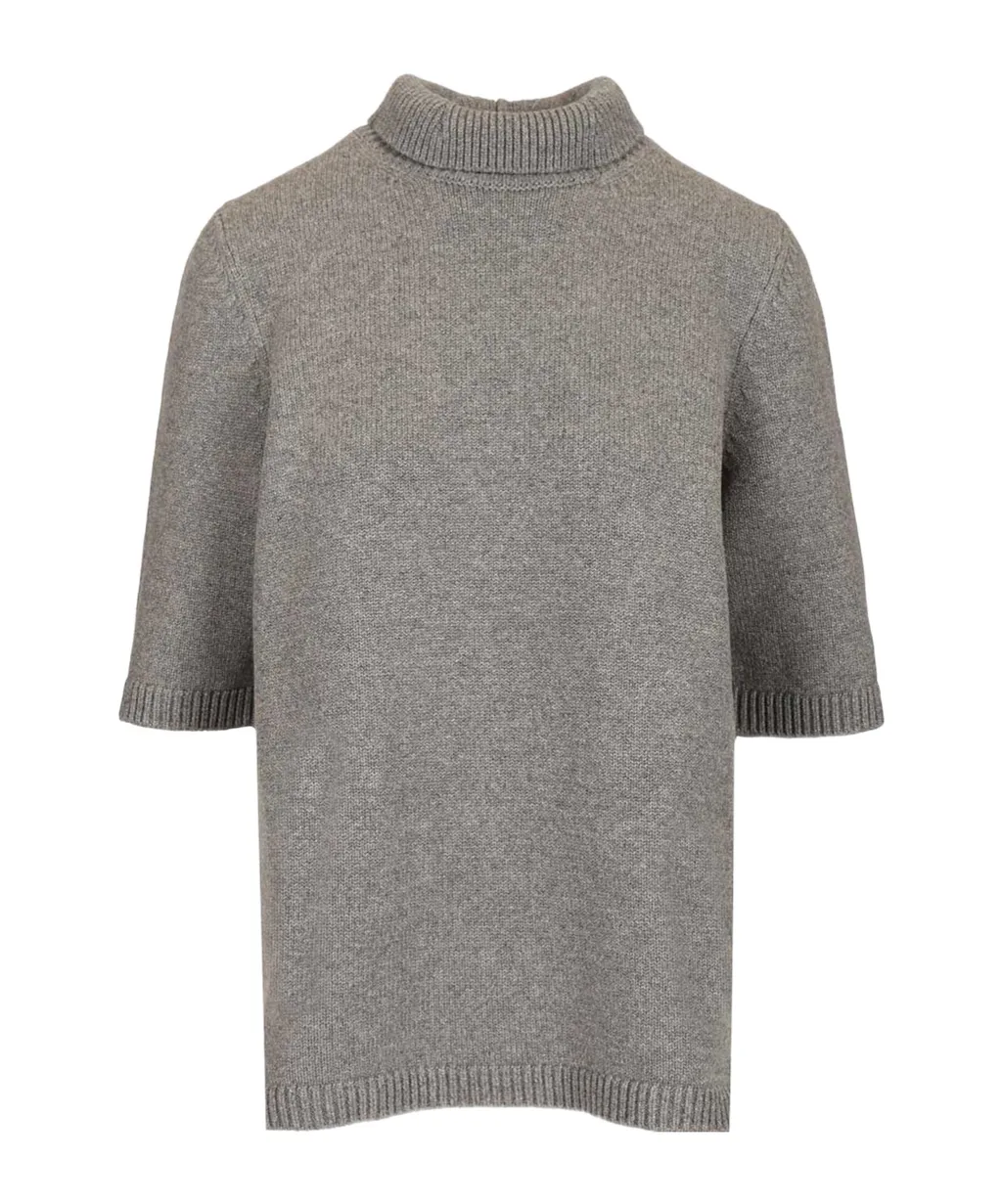 AlaÏA High Neck Ribbed Knit Jumper