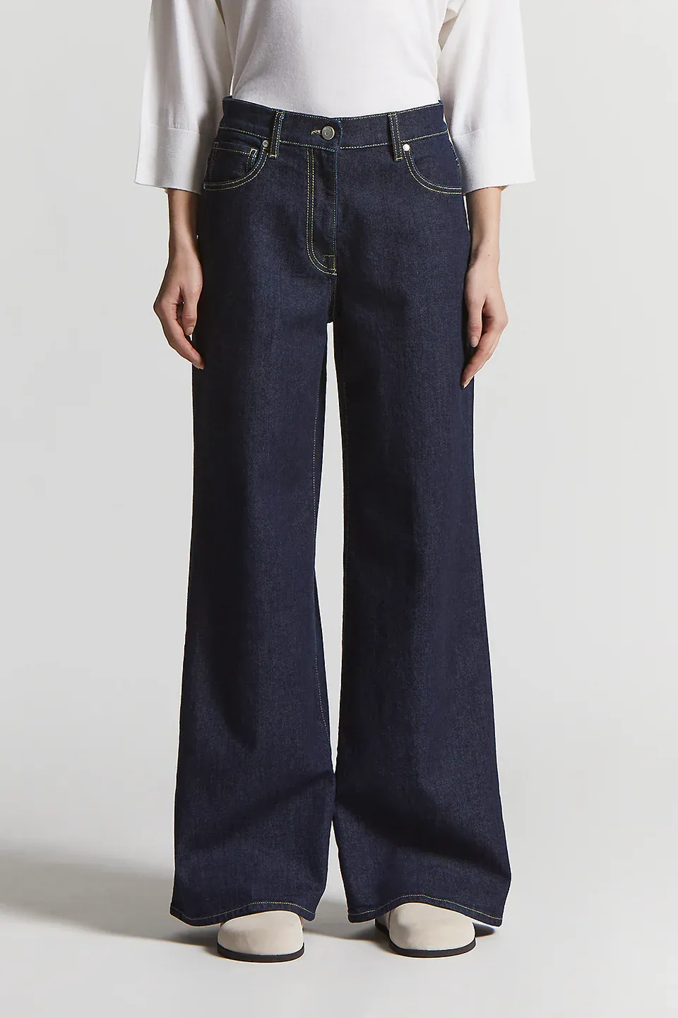 Logo-Patch Five-Pocket Denim Jeans