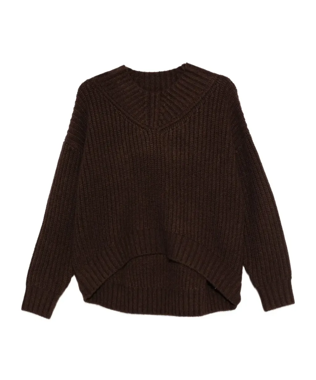 Ribbed V-Neck Sweater