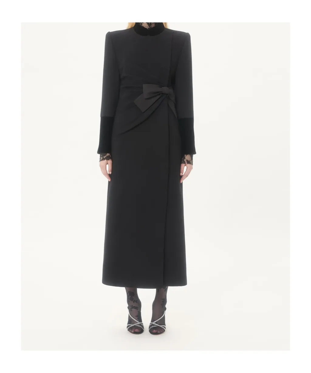 Bow-Detailed Coat