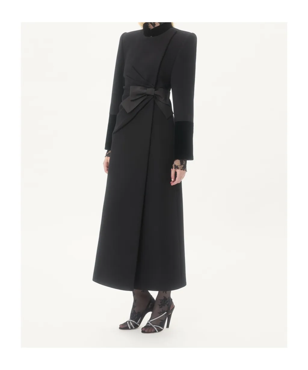 Bow-Detailed Coat