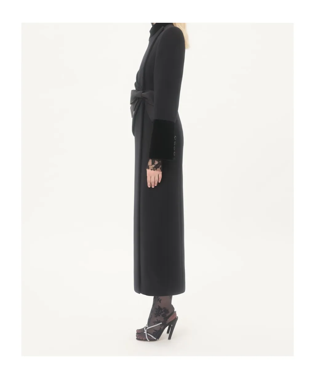 Bow-Detailed Coat