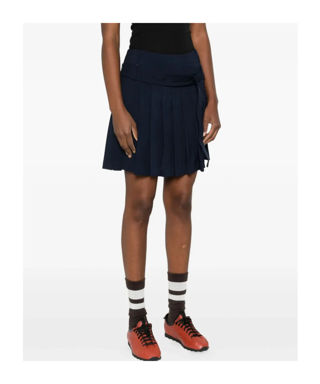 High-Waisted Pleated Skirt