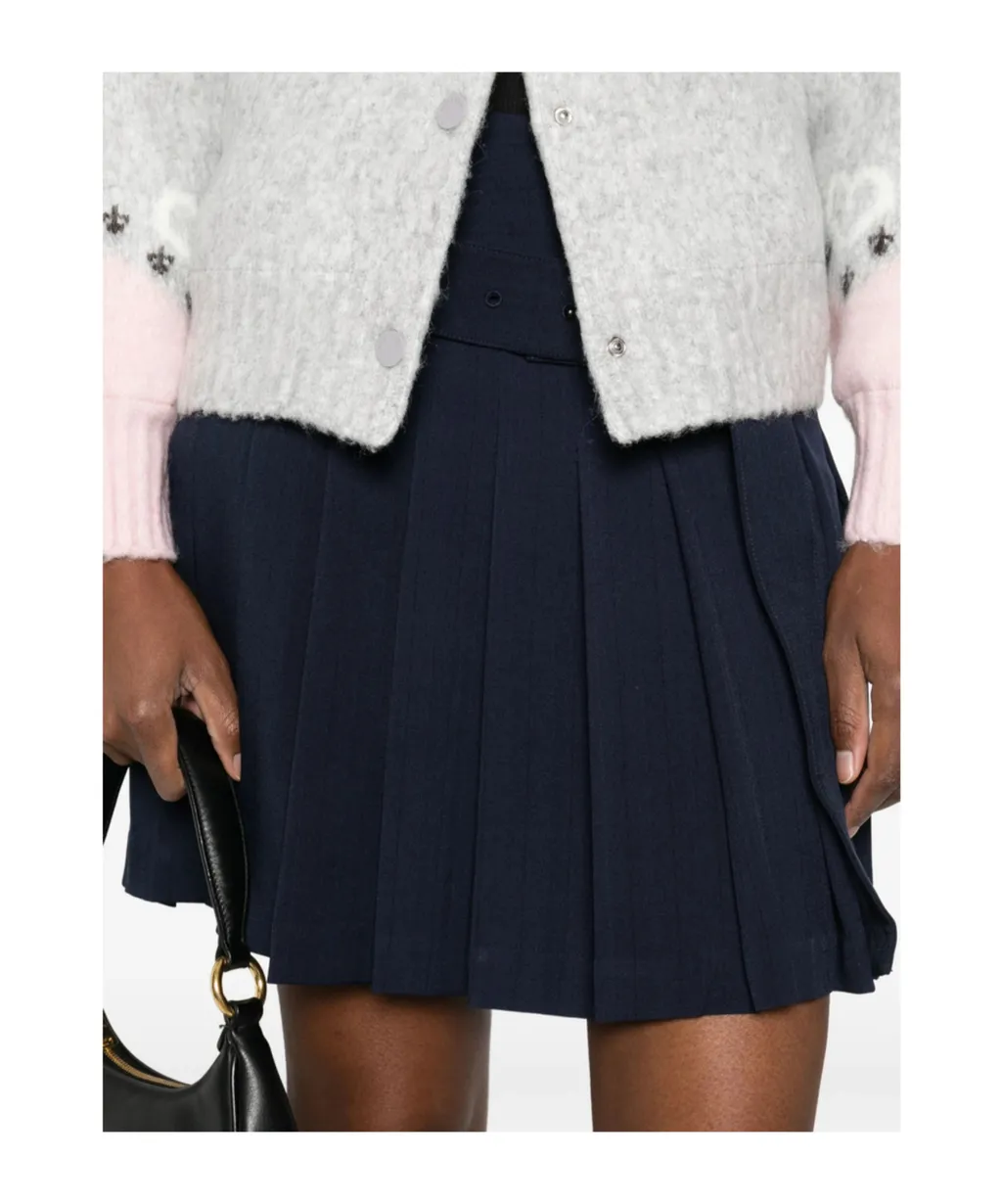 High-Waisted Pleated Skirt
