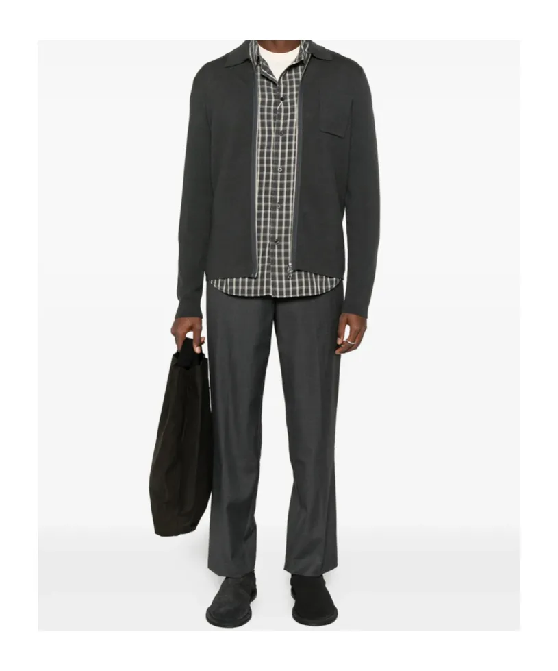 Zippered Long-Sleeved Sweater