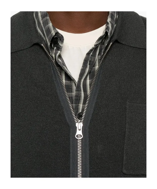 Zippered Long-Sleeved Sweater