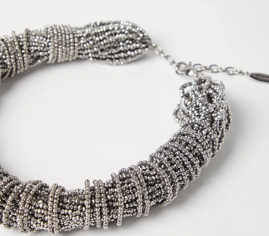 Vetro And Sterling Silver Choker
