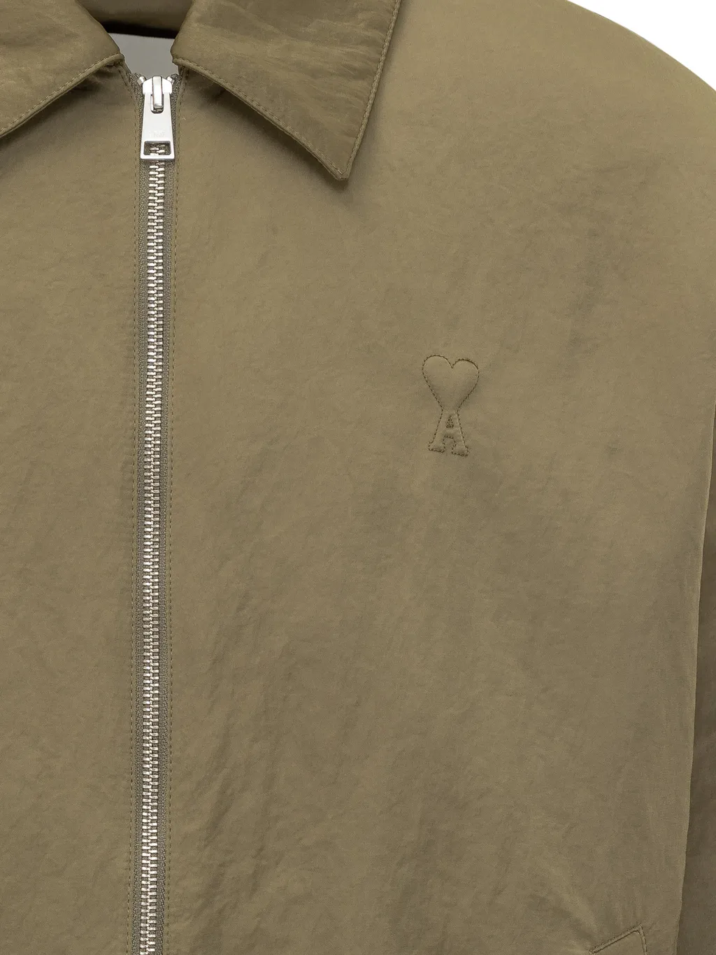 Ami Paris Logo Embossed Zipped Jacket