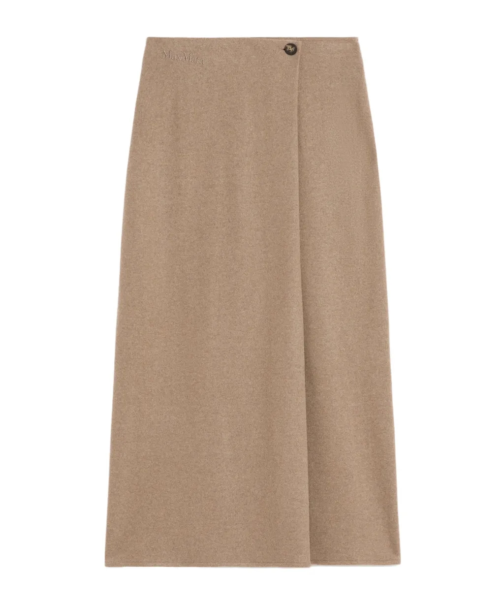 Stretch Cashmere Flannel Skirt