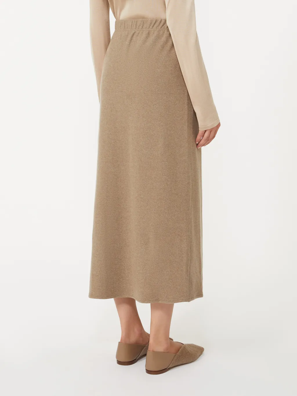 Stretch Cashmere Flannel Skirt