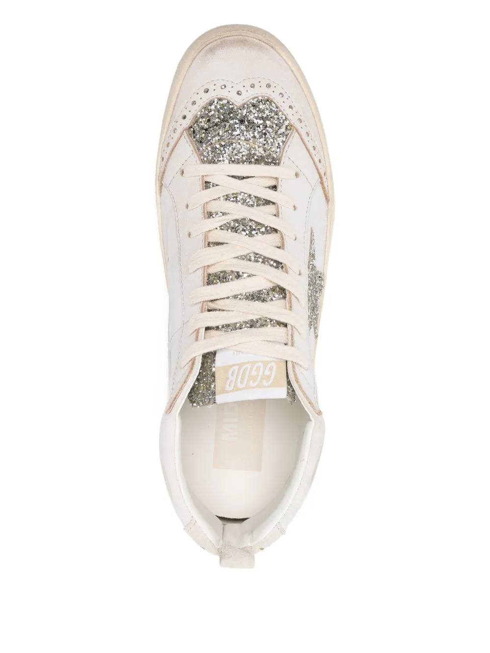 Golden Goose Deluxe Brand Mid Star Glittered Sneakers