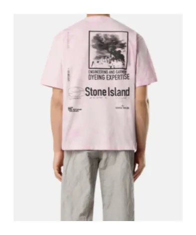 Stone Island Logo Printed Crewneck T-Shirt