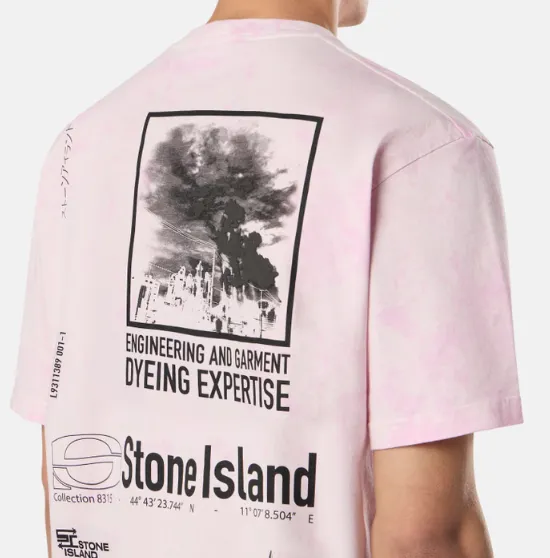 Stone Island Logo Printed Crewneck T-Shirt