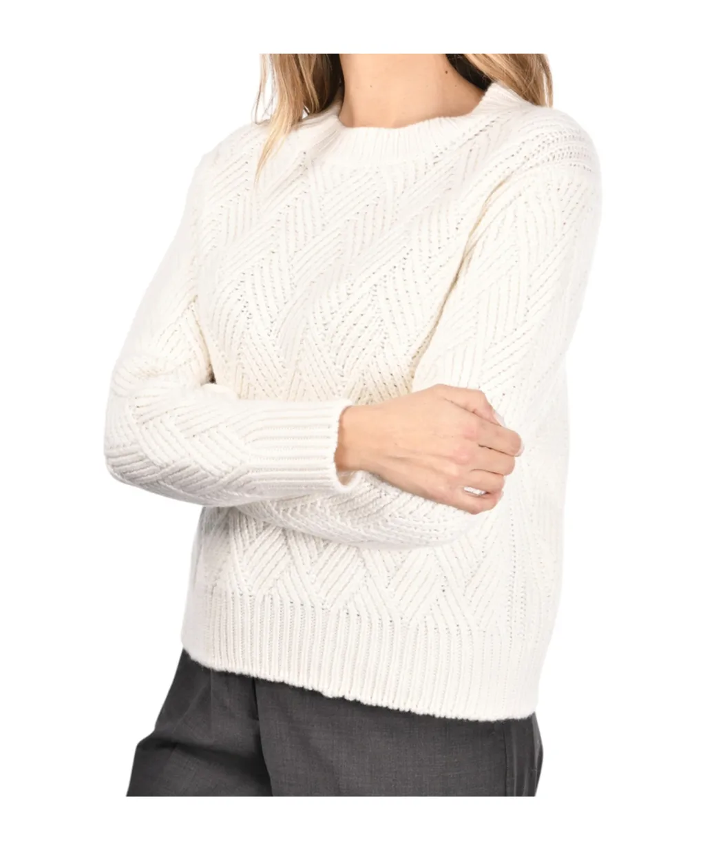 Textured-Knit Crew-Neck Sweater