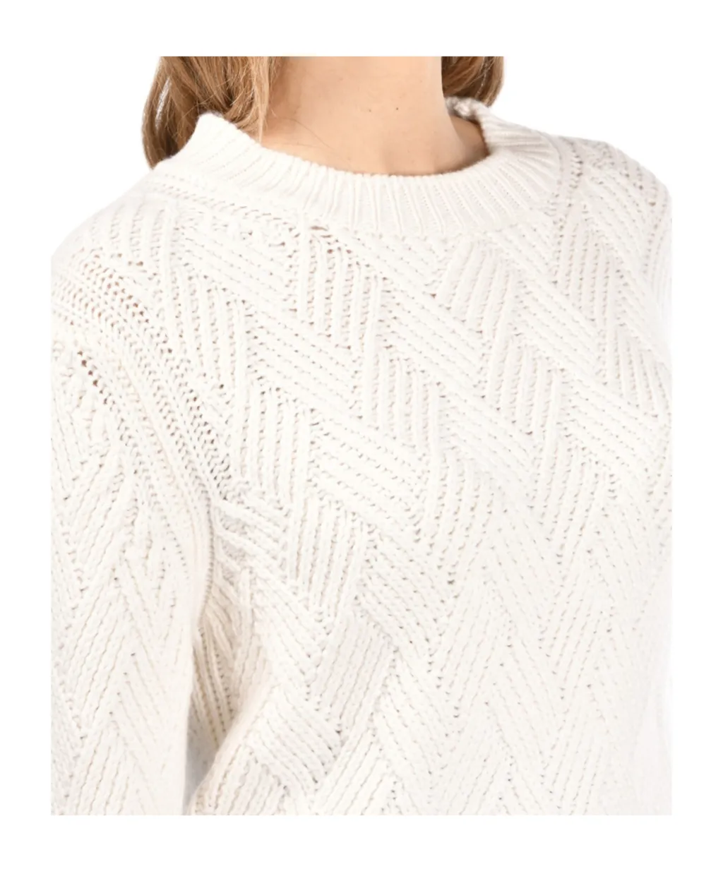 Textured-Knit Crew-Neck Sweater