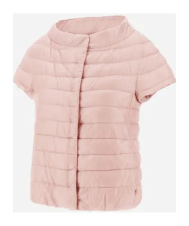 Quilted Short-Sleeved Down Jacket